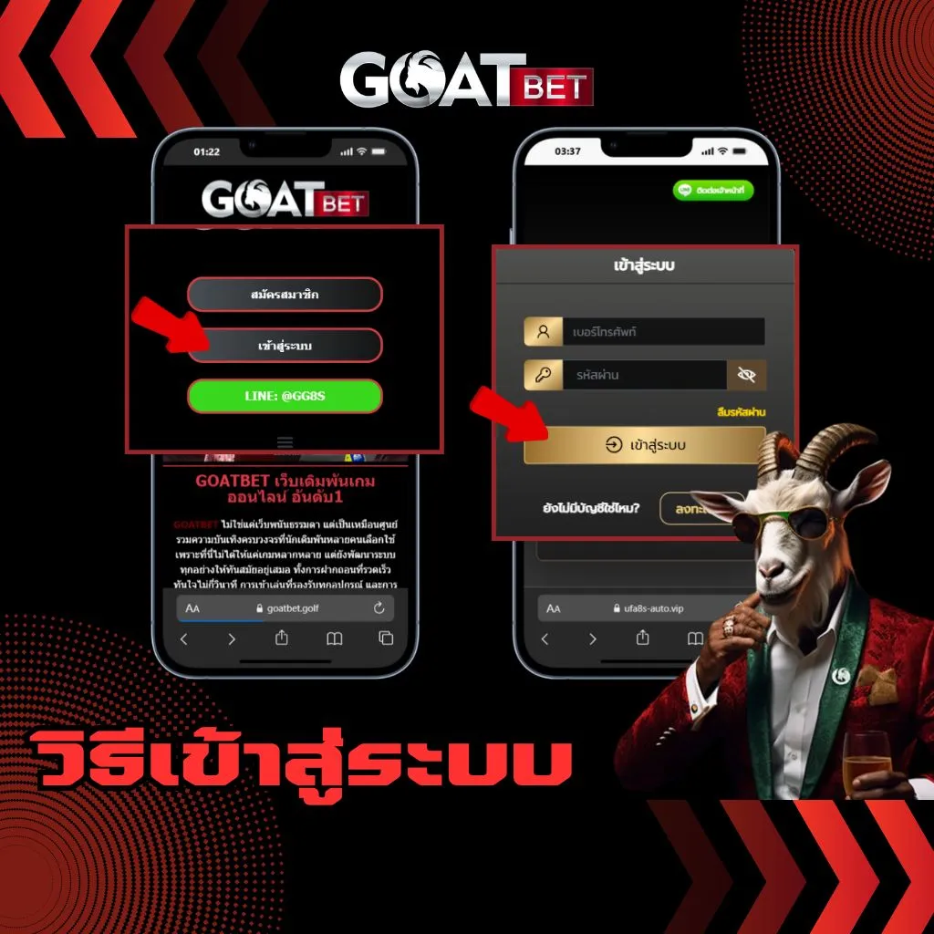 วิธีเข้าสู่ระบบ GOATBET
